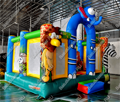 Коммерческий надувной батут "Зверинец" 4,5*4,5*3 м