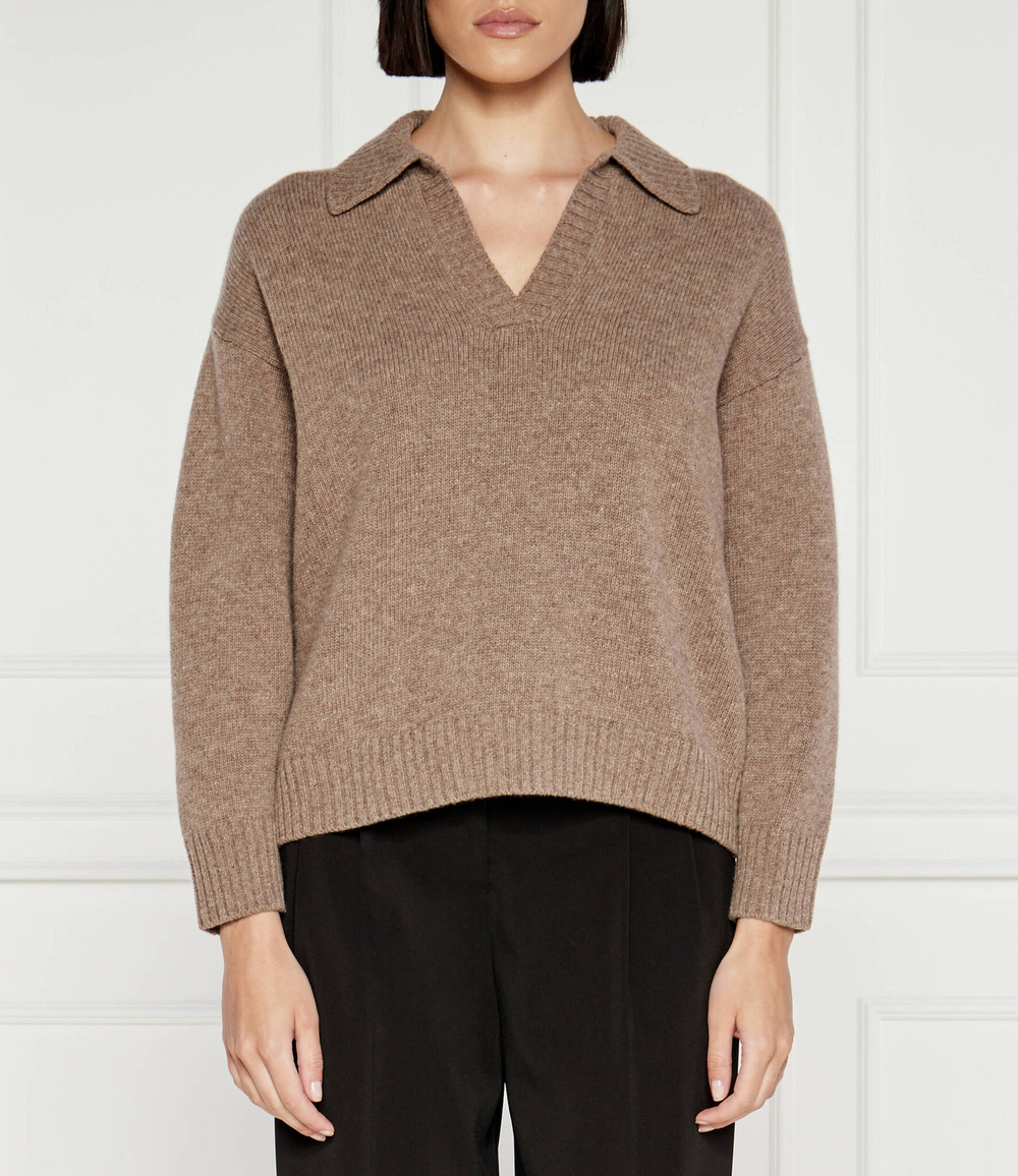 Хлопковый свитер Weekend MaxMara - коричневый(253661526)