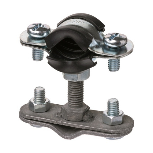 Держатель хомут с резиновым уплотнением D32-36 мм, для прута D6-10 мм стал. зажим, термодиффузия TDM SQ2402-3202