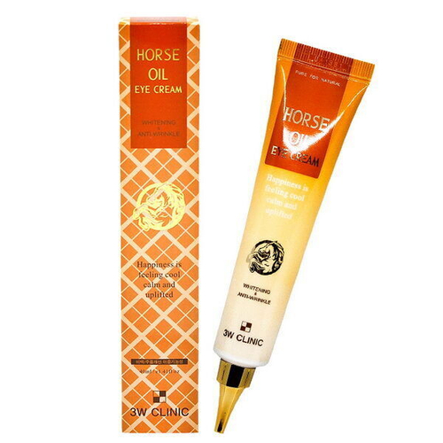 Крем для век на основе лошадиного жира 3W Clinic Horse Oil Eye Cream Whitening & Anti-Wrinkle, 40мл