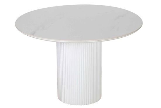 Стол DUBAI 120 Madrid gloss / white velvet