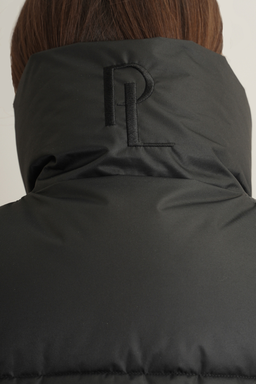 Жилет oversize утепленный, black