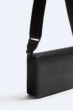 ZARA МИНИ-СУМКА С ПЛЕЧЕВЫМ РЕМНЕМ, ЧЕРНЫЙ