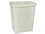 Корзина для стирального порошка 6л "Ажур", цвет кремовый