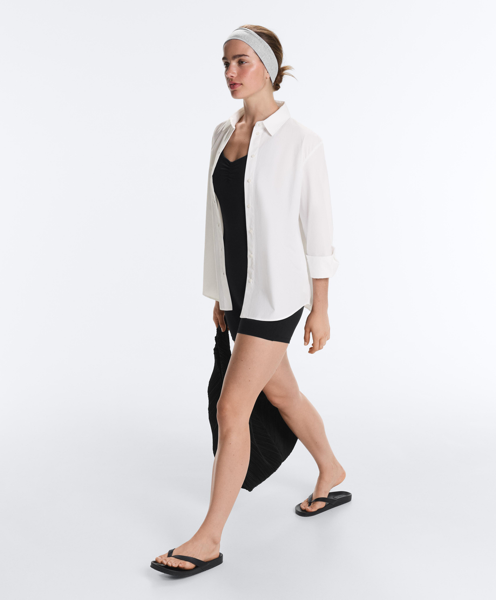 Oysho Короткий комбинезон Comfortlux с узлами, черный