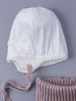 Шапка детская осенняя вязаная и снуд