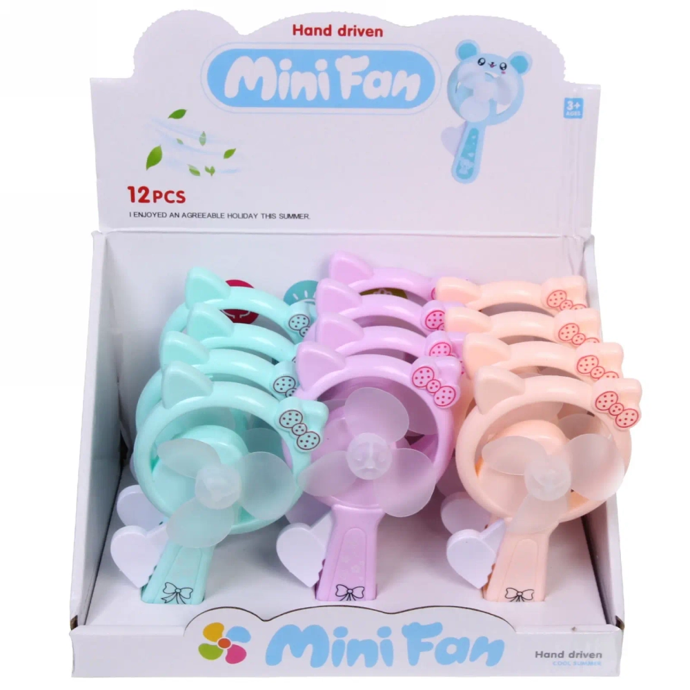 Вентилятор «Кошечка» 13*8см, микс