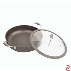 Жаровня со стеклянной крышкой Repast Dark chocolate 3,9 л, 28*7 см (индукция)