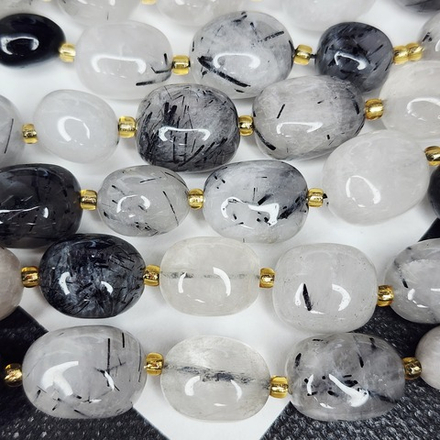 Кварц рутиловый, крупная галтовка, 10-15 мм, камни овалы бочонки, штучно