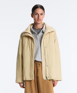 Oysho Утепленная водоотталкивающая куртка FELLEX® AEROGEL, бежевый