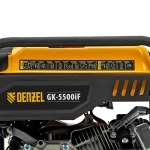 Генератор инверторный DENZEL GK-5500iF, 5.5 кВт и 236 см3 объем двигателя, 7 л объем топливного бака, ручной старт, 2 розетки и выход USB 5В, клеммы постоянного и переменного тока, 94709