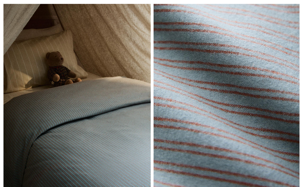 Пододеяльник Zara Home фланель, хлопок 100%, в полоску, 2611/088