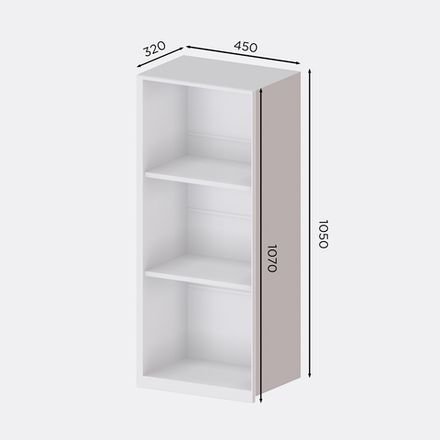 Кухня Модуль ВВ 450 верхний высокий Кашемир / Ясень