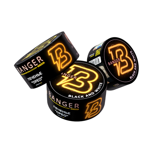 М. Табак для кальяна Banger  Black and White (Печенье орео) 25 гр.