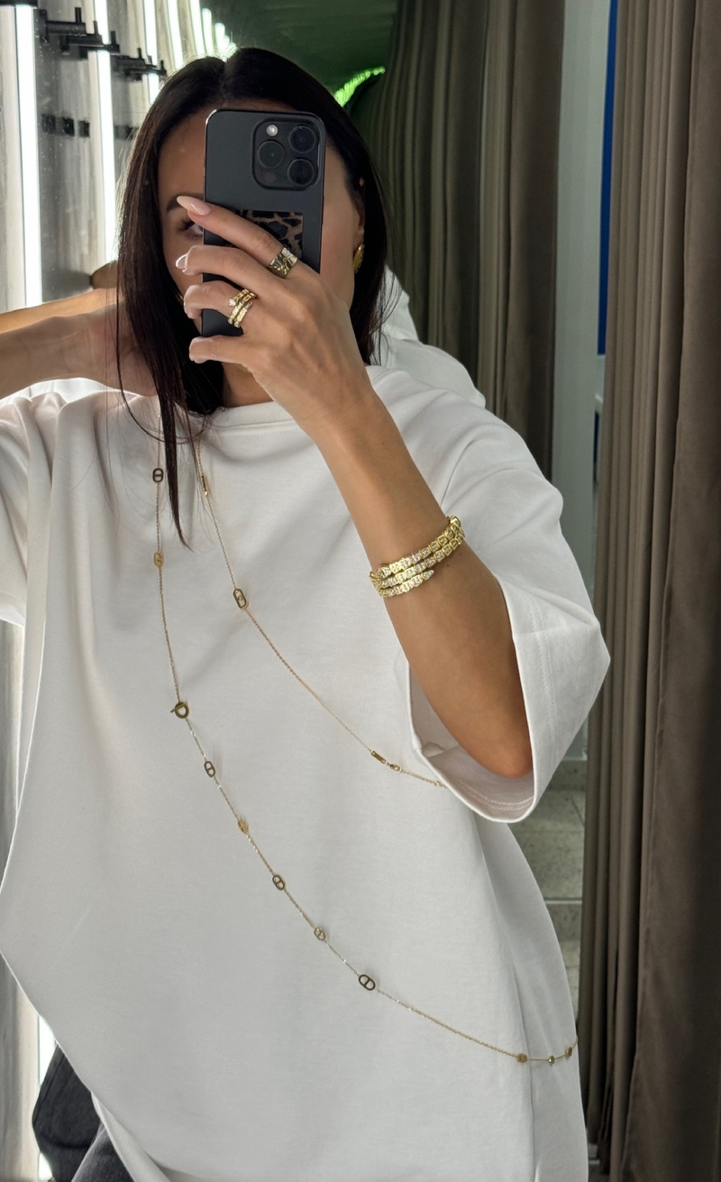 Бодичейн без камней в цвете золото