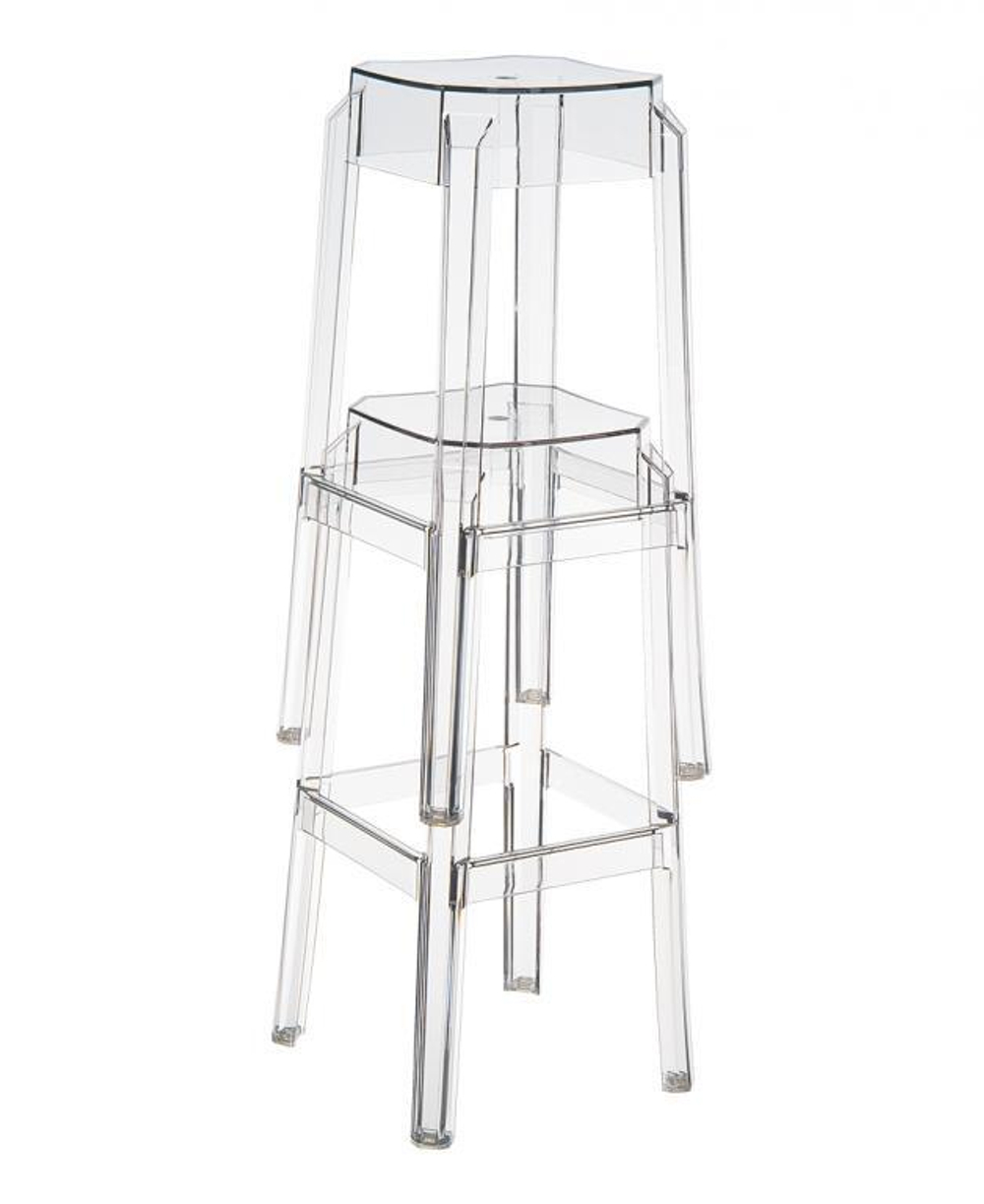 Табурет прозрачный полубарный, Siesta Contract Fox 65, прозрачный