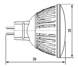 Лампа накаливания галогенная 20W 12V GU4 N - цвет в ассортименте
