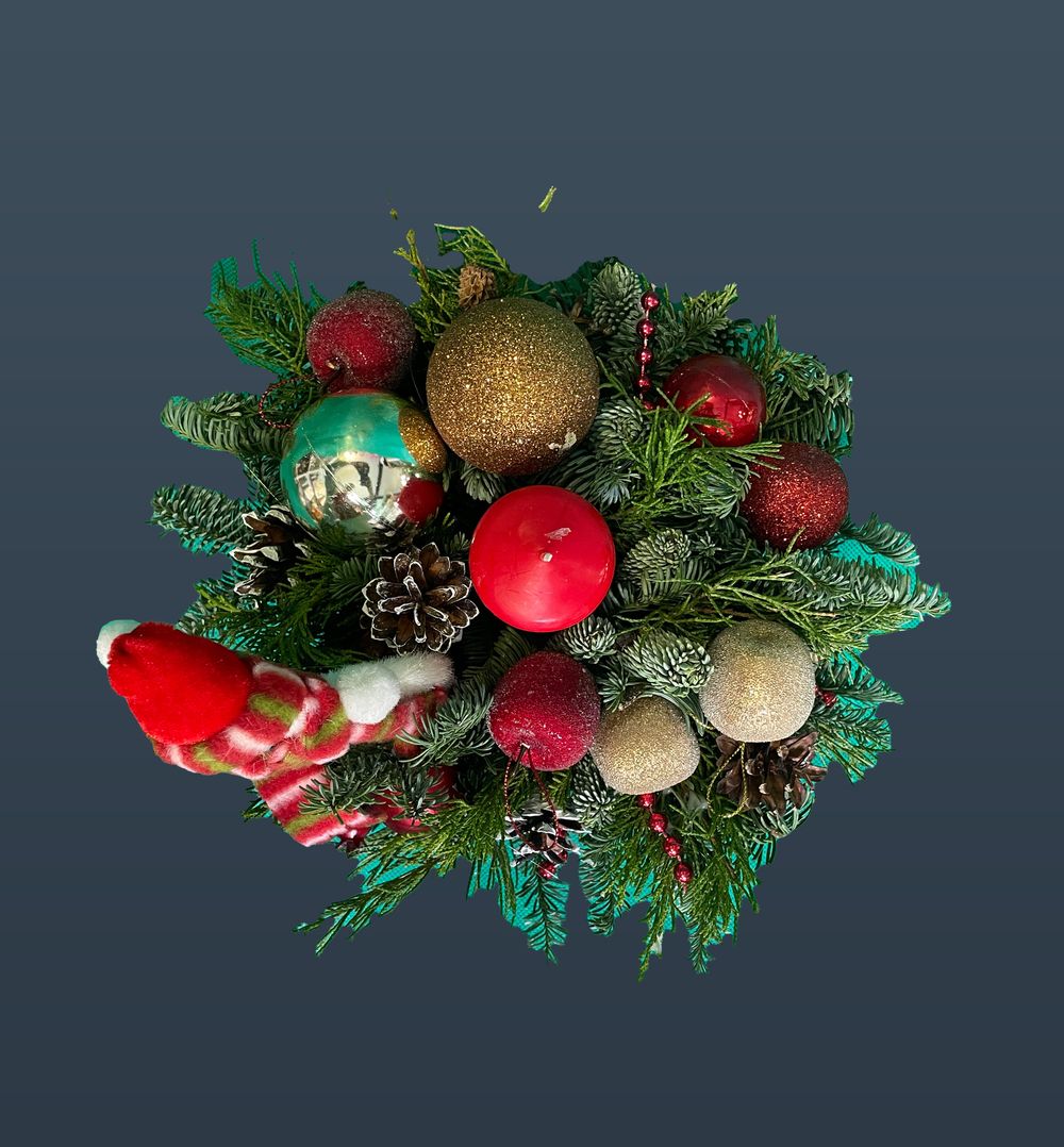 Новогодняя композиция с неговиком