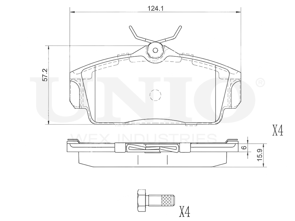 Колодки тормозные диск. передние UNIO BRP-20333