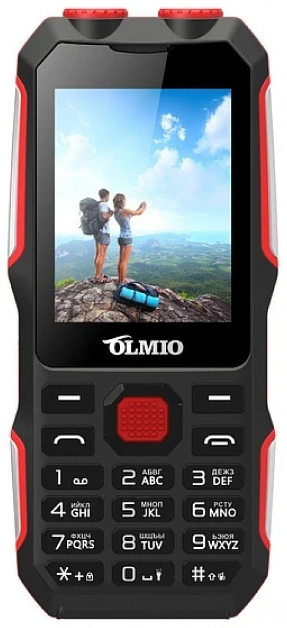 Мобильный телефон OLMIO X02 черно-красный