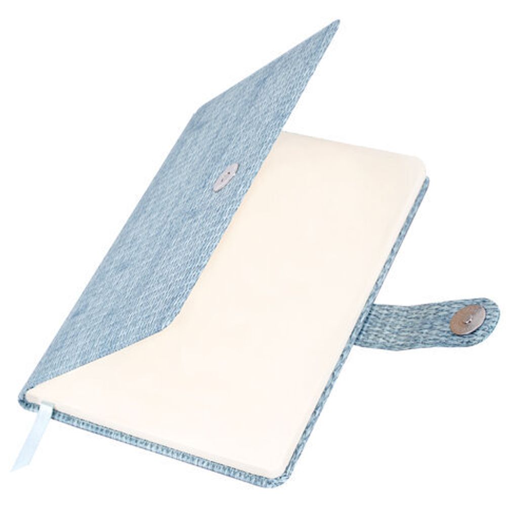 Еженедельник датированный 2025 А5 145х215 мм BRAUBERG "Augustus", под кожу, голубой, 115953