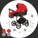 Детская коляска Nuovita Carro Sport 2 в 1 Rosso nero/Крассно-черный