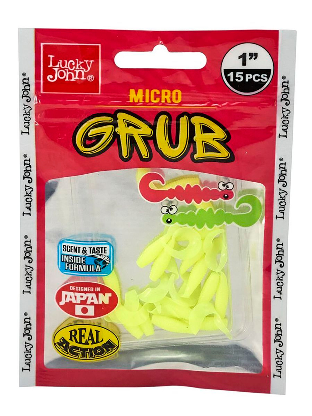 Твистеры съедобные искусственные LJ Pro Series MICRO GRUB 1,0in (02,50)/PA03 15 шт. в упак.