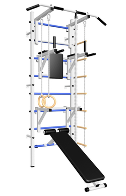 Шведская стенка Sv Sport 508 (Турник стандарт/Брусья/Стойка/Скамья/Канат/Кольца/Лестница)
