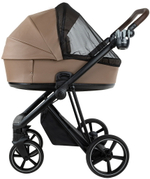 Детская коляска Roan Sol Vintage Leather 2.0 2 в 1 SL/11/L Camel/Black/руч.Тем.коричневый