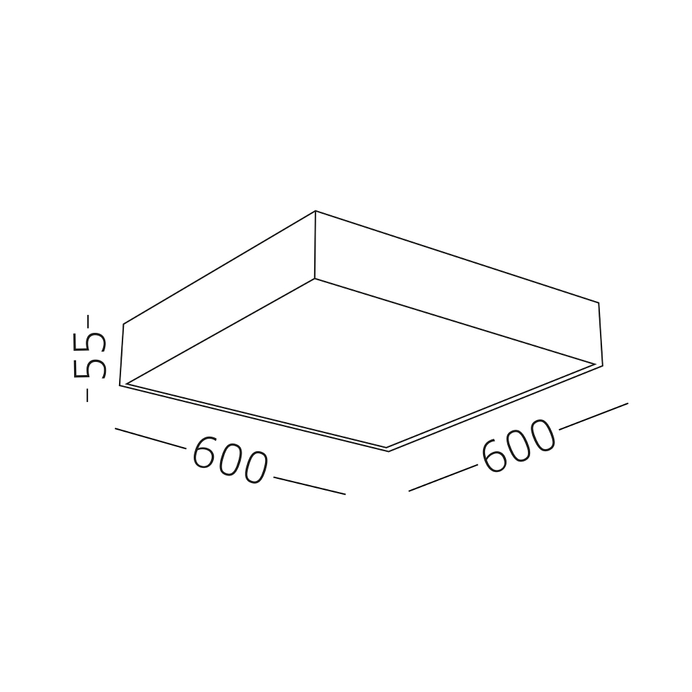 Светильник накладной LED 96W 3000K