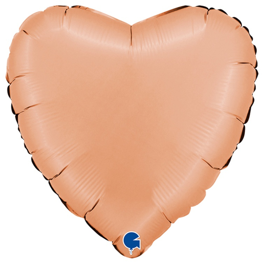 Шар фольгированный Сердце 46 см (Коралловый)