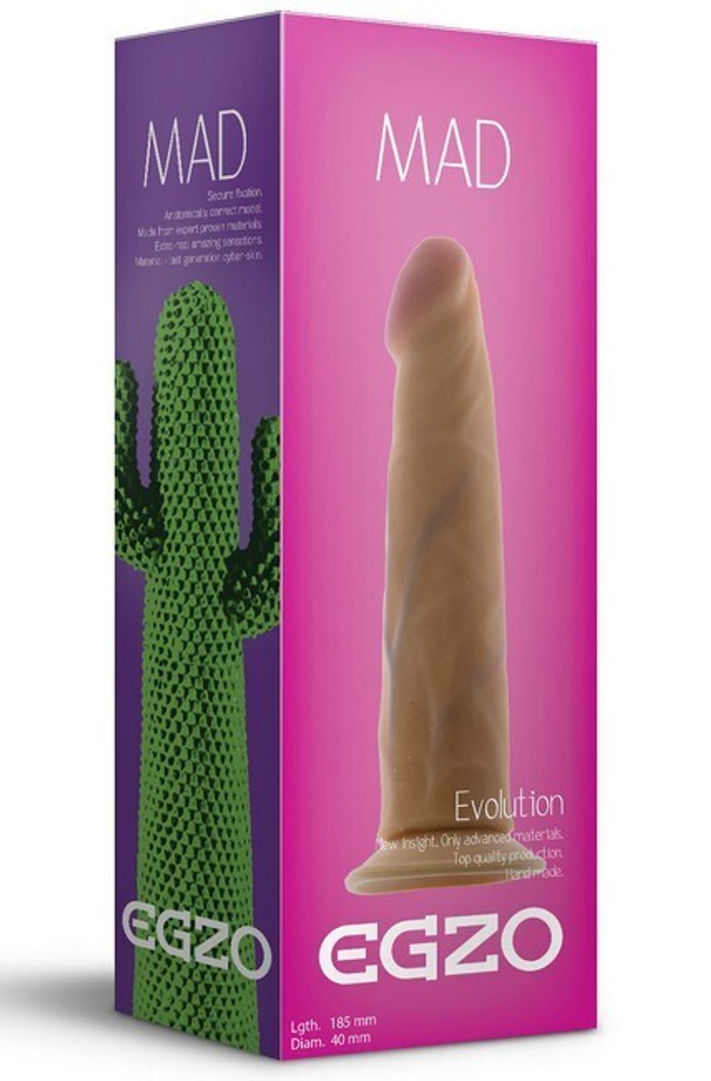 Телесный фаллоимитатор без мошонки Mad Cactus (18,5 см) (Цвет: телесный)