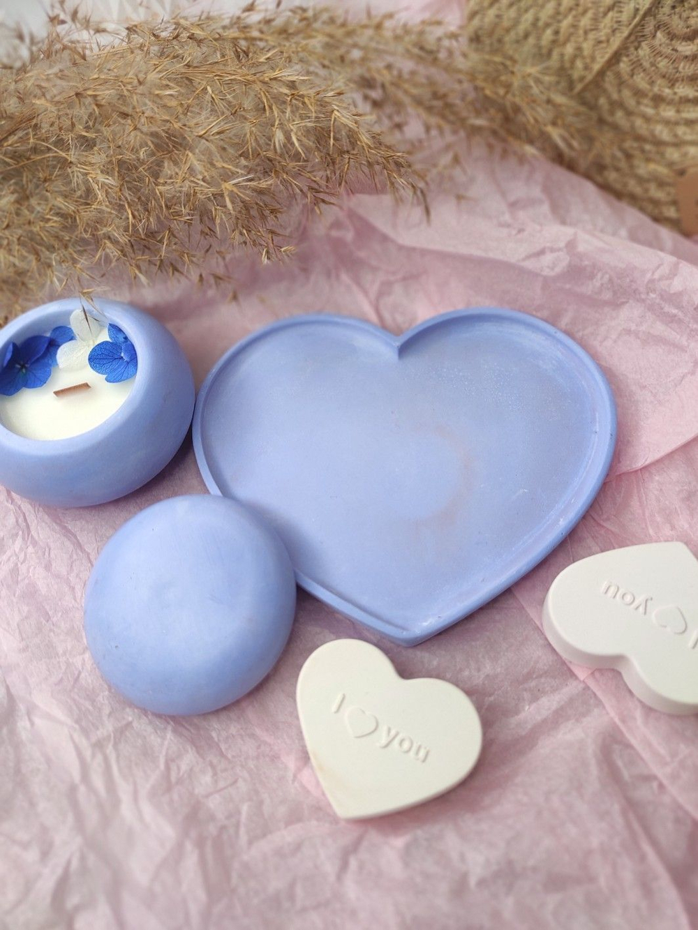 Набор свеча с подносом и арома плитками