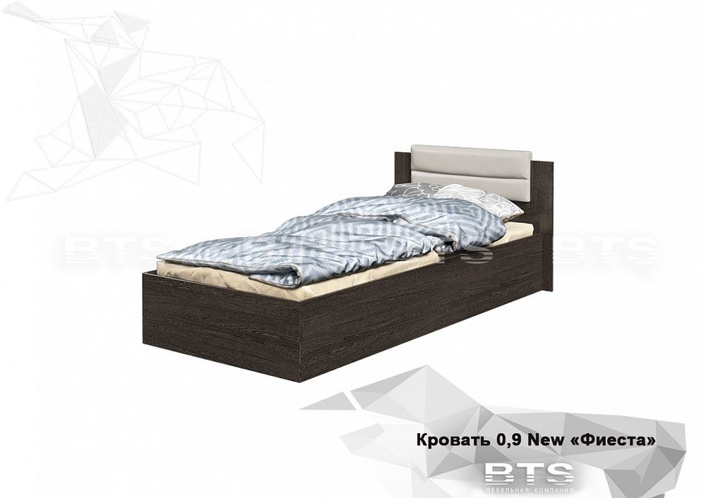 Кровать Фиеста 0,9м NEW (венге)