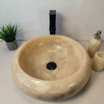 Раковина из оникса Donut Yellow Medium DO-60945 45*45*15