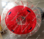 Аттракцион Водный роллер (Гидророллер) "Прозрачно-красный" ПВХ, 2*1.8*1.8 м