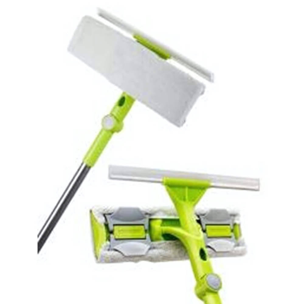 Швабра многофункциональная "Мультишвабра" 2 в 1 телескоп ручка с насадкой из микрофибры 30см и съемным водосгоном ХС-59