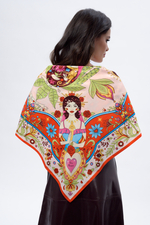 Платок «Матрёшки. Латинская Америка»