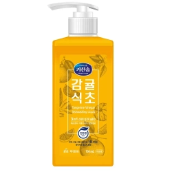 MUKUNGHWA / Cредство для мытья посуды, детских бутылочек, овощей и фруктов 3 в 1 «Мандариновый уксус» (с ароматом мандарина) 700 мл