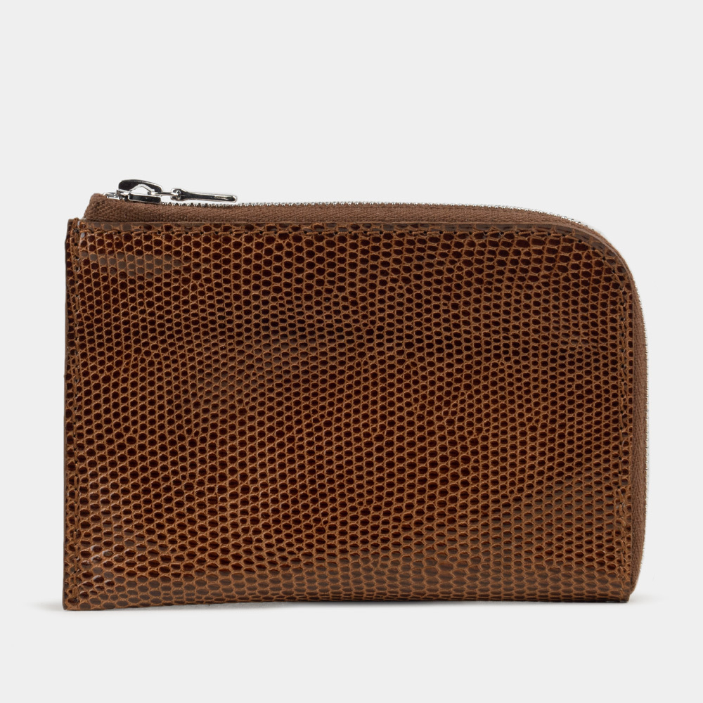 Кошелек из кожи ящерицы, коричневого цвета