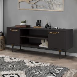 Тумба под ТВ Арт Колор matte 155см Классик Голд Терпкий коричневый матовый