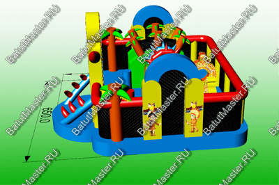 Коммерческий надувной батут "Племя Майя"