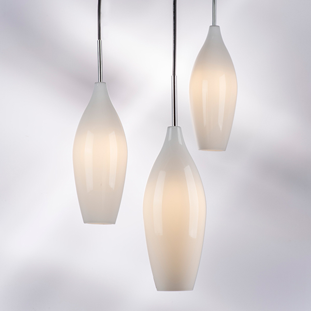 803020 Подвес PENTOLA 1х40W E14 ХРОМ/БЕЛЫЙ