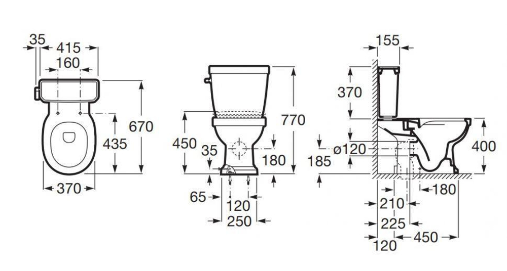 73420A7000 CARMEN ЧАША НАП., ДВОЙН. ВЫП. RIMLESS С БАЧКОМ И СИДЕНЬЕМ