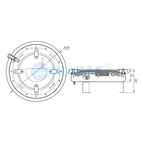 ПС.30.1.PAR56/1 Прожектор светодиодный 30 Вт, (лампа RGB PS710, LED) AISI-316, цветной