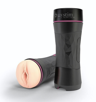 Мастурбатор-вагина в тубе Oh Push me (Цвет: черный)