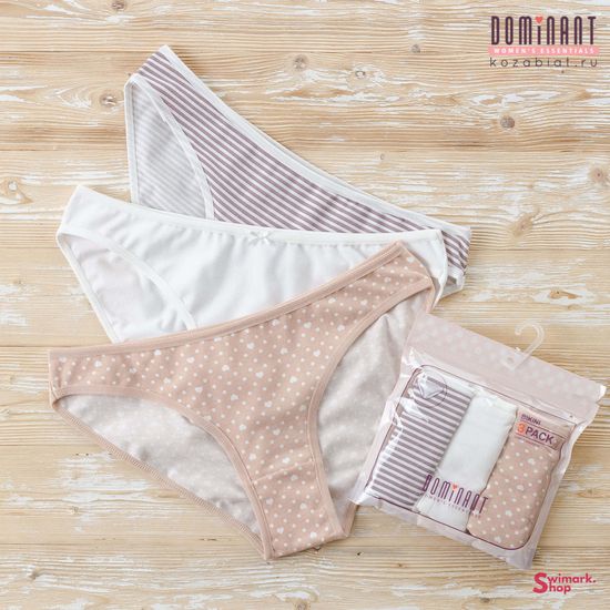 Трусики женские DOMINANT 35000-209, BIKINI, 3 шт. в уп.
