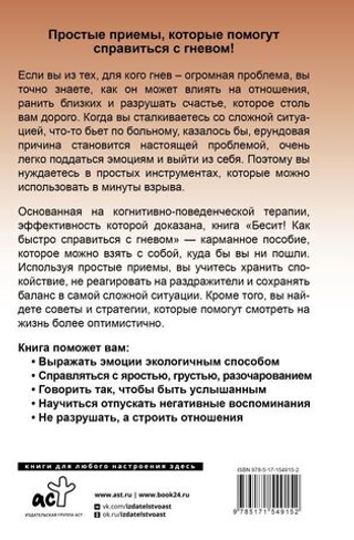 Бесит! Как быстро справиться с гневом. Аарон Кармин