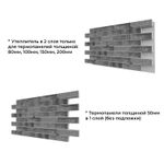 Негорючая термопанель ППС PRO Beryoza Ceramica Arfak Коричневый 0,612 м², 1020x600 мм
