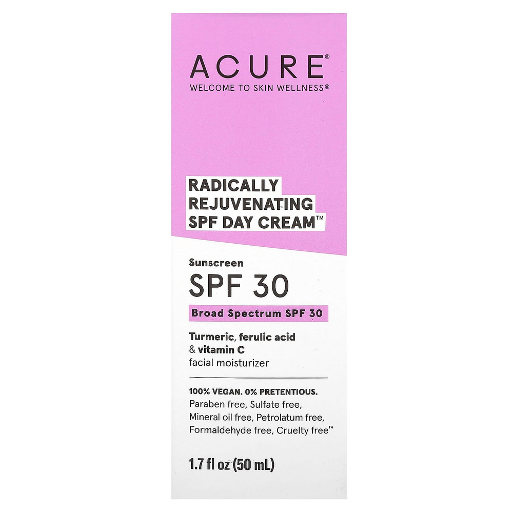 ACURE, Radically Rejuvenating, дневной крем, SPF 30, 50 мл (1,7 жидк. унции)